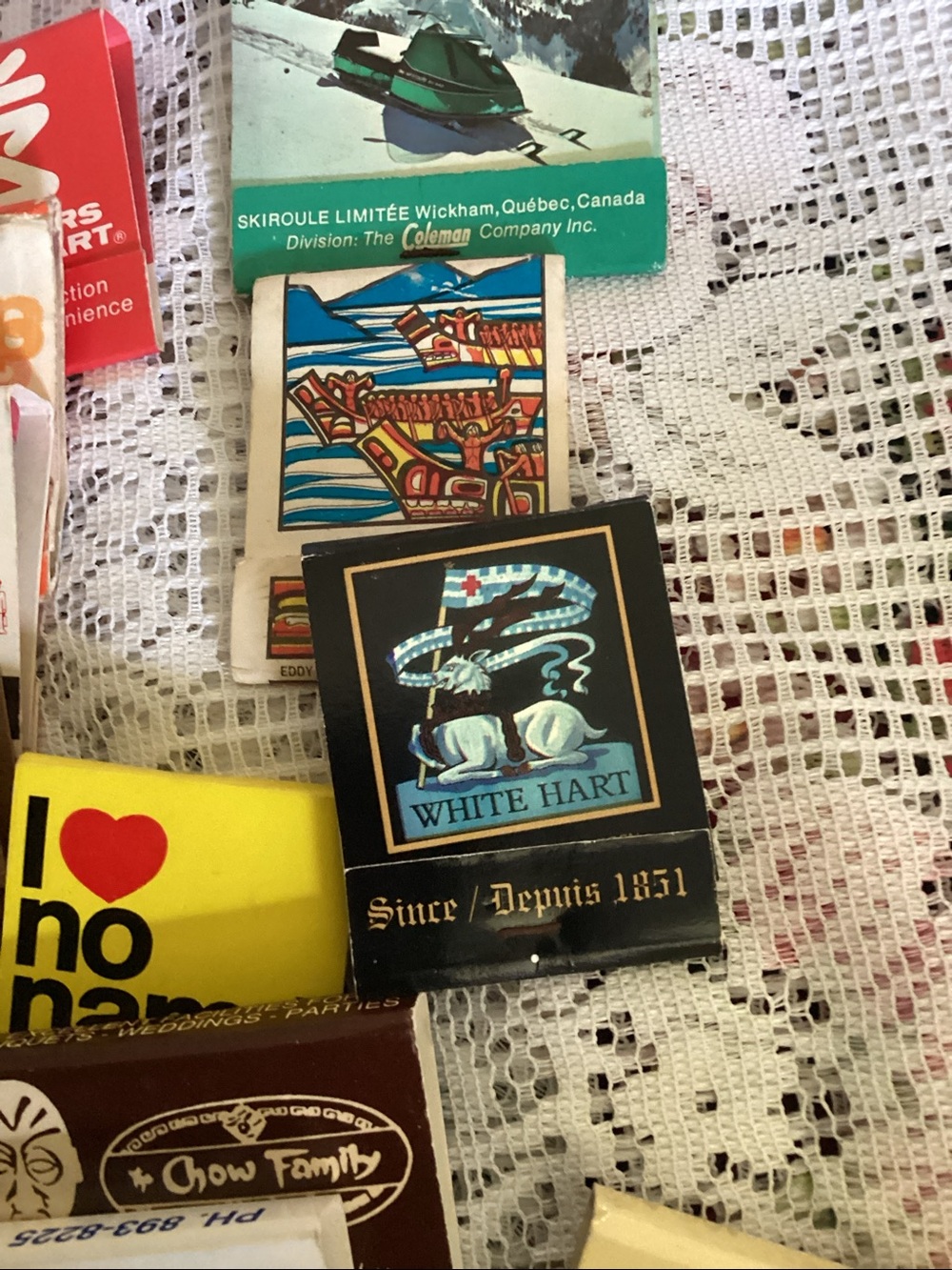 Old paper matches ,some very old